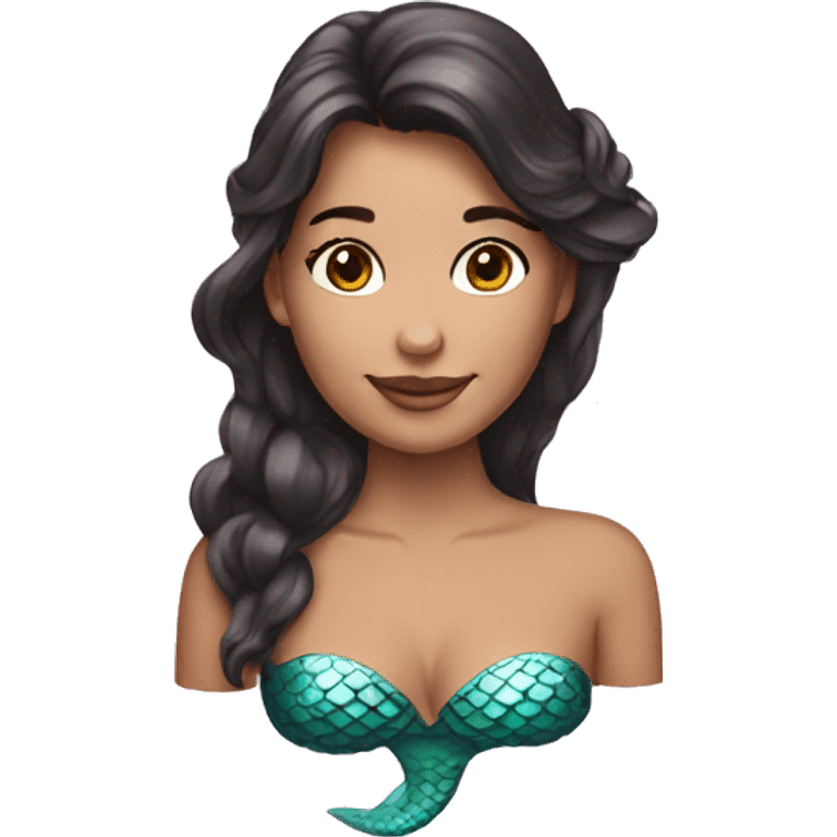 brunette mermaid emoji