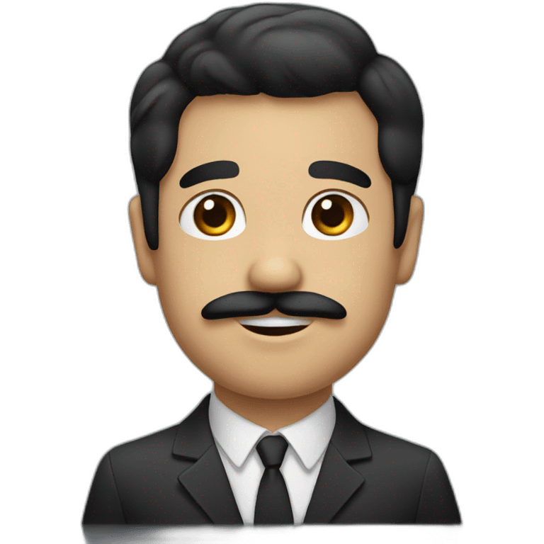 little guy with black hair and a mustache emoji