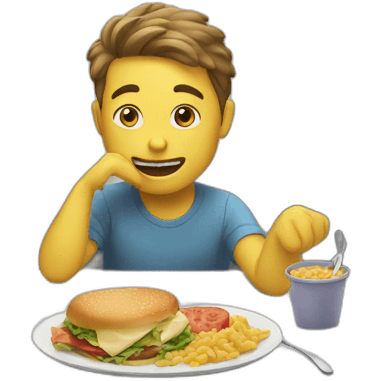 eating lunch emoji