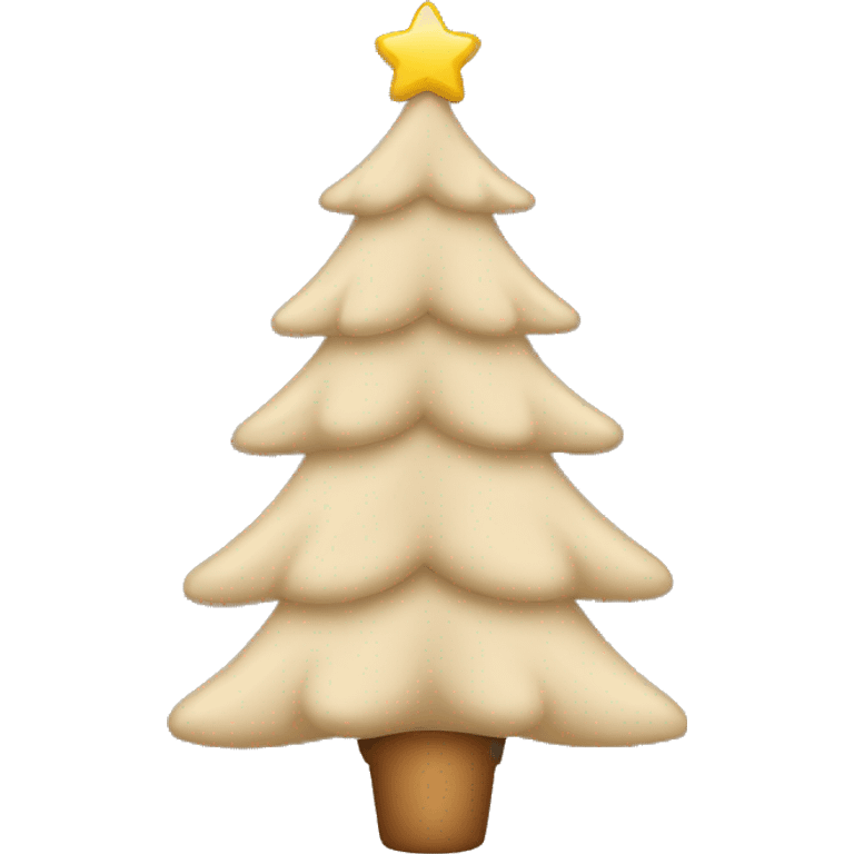 Beige Christmas tree with bows emoji