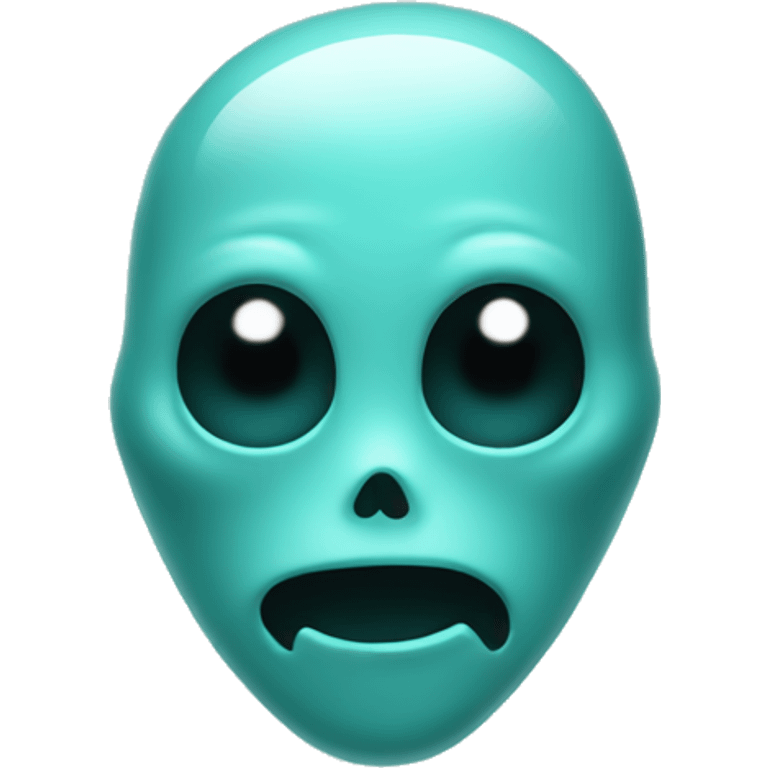 Scary ghost turquoise color  emoji