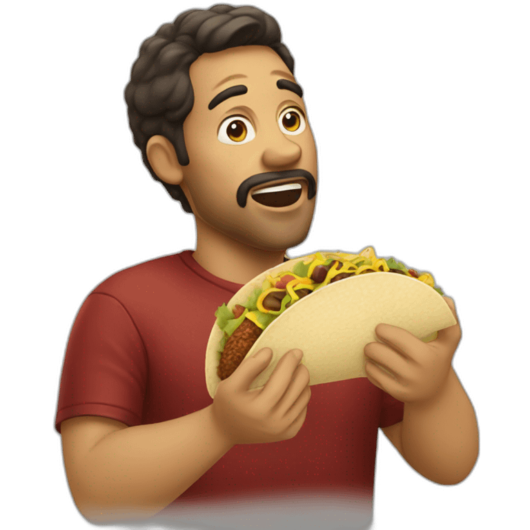 man eating tacos emoji