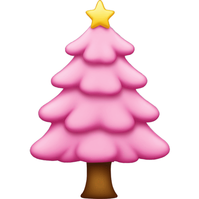 Pink chrismas tree emoji