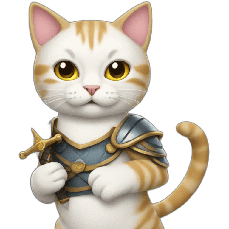 Cat with sword emoji