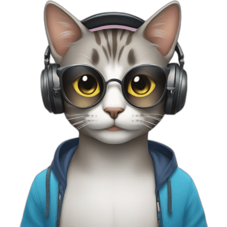 cat dj emoji