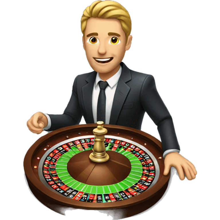 Guy playing roulette  emoji