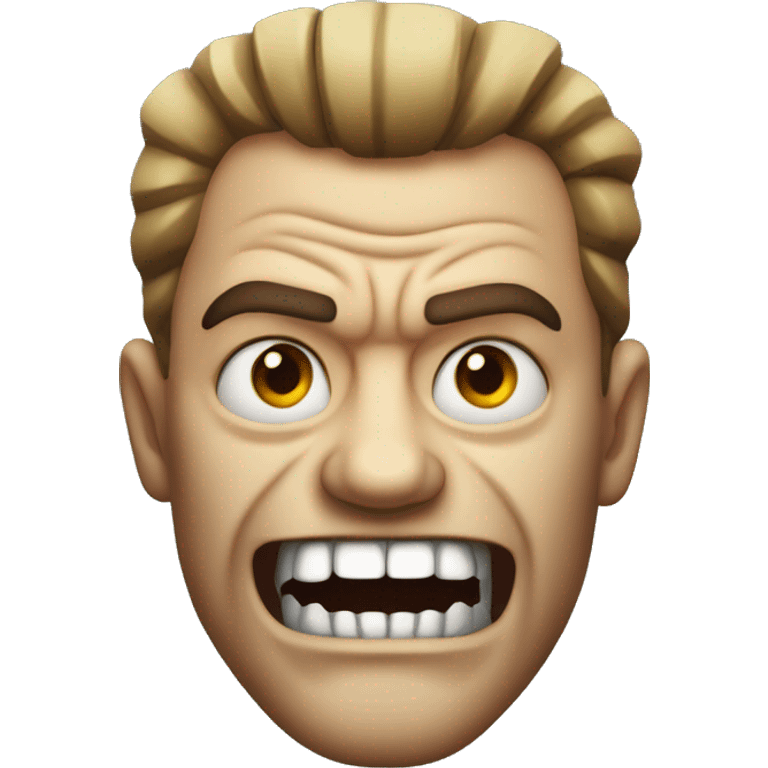 very scary man with sharp teeth angry  emoji