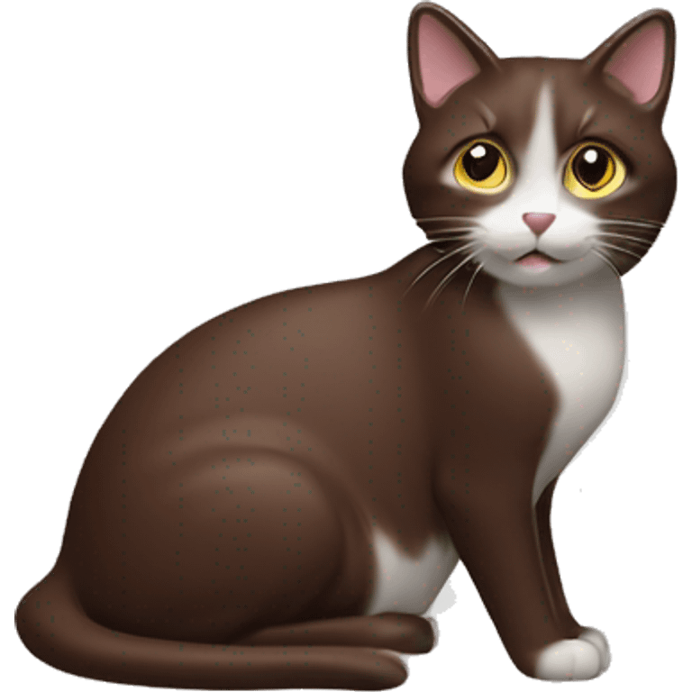 Un chat couleur chocolat milka emoji