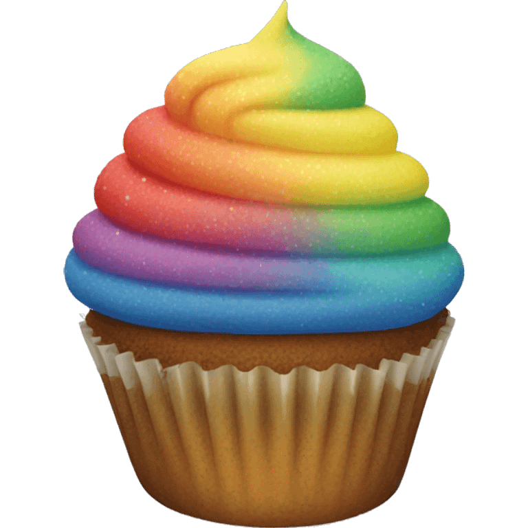 Rainbow cupcake   emoji