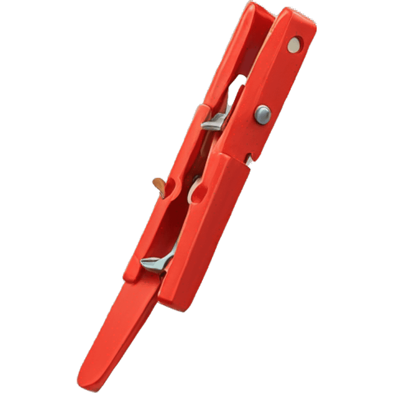 Realistic red plastic  clothespin emoji