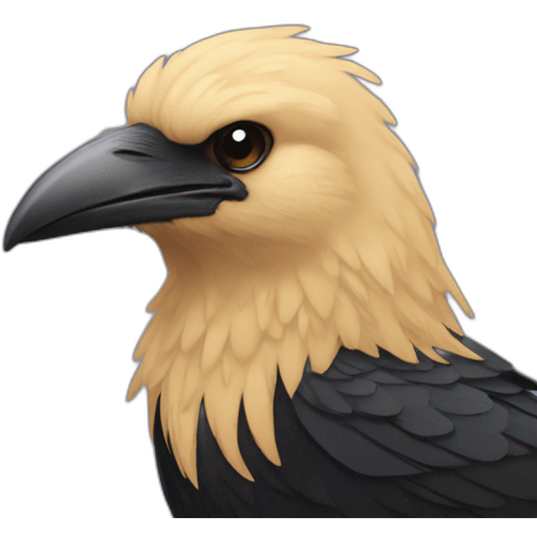 crow with blond hair emoji