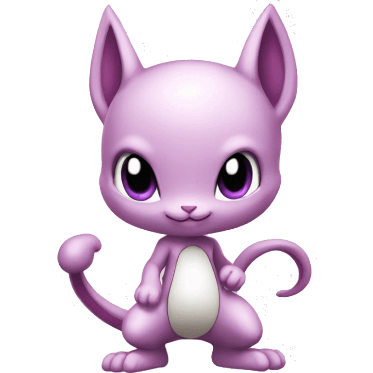 Pink Chibi Anthro Mewtwo-Pokémon full body emoji