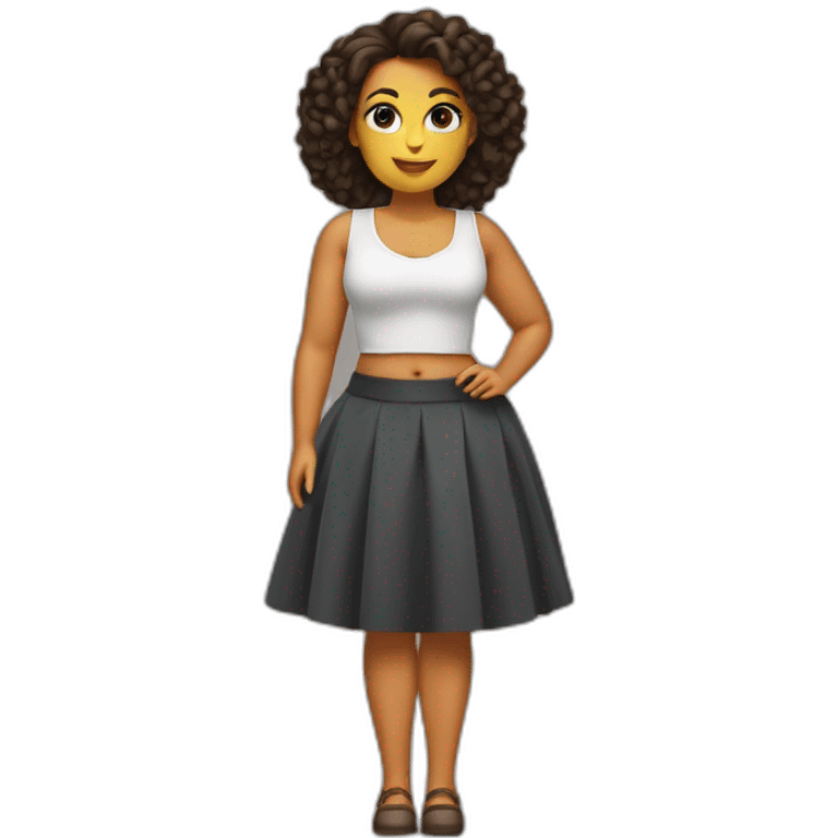 full-body-curvy-beauty-in-a-skirt inferior view emoji