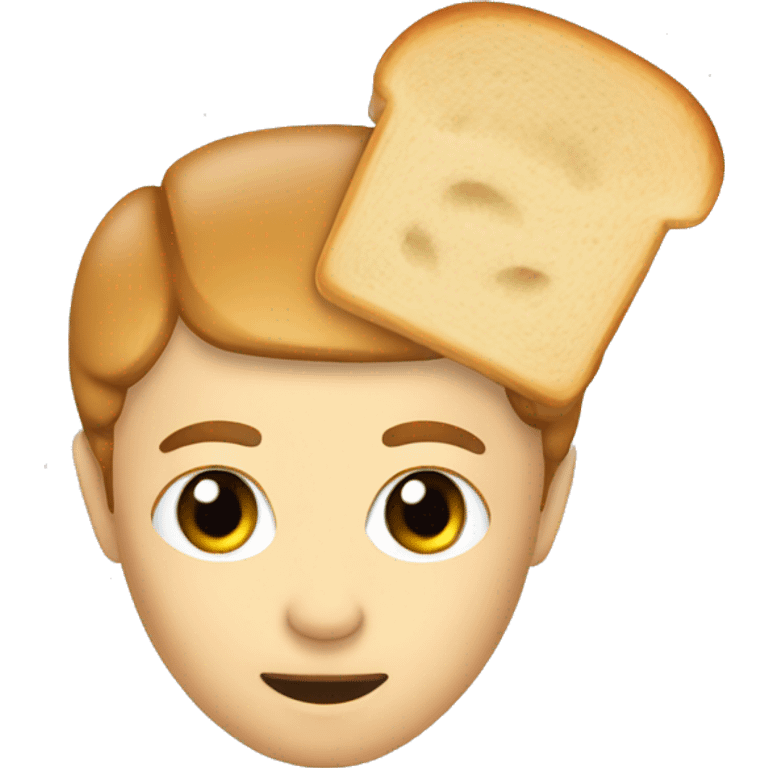 Human head clip with bread clip emoji