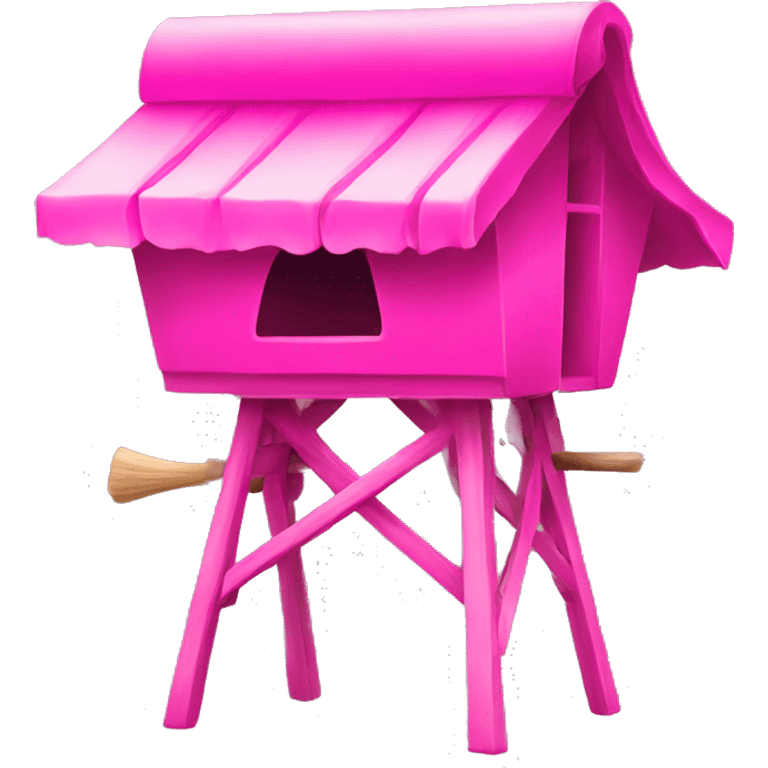 Hot pink hunting stand emoji