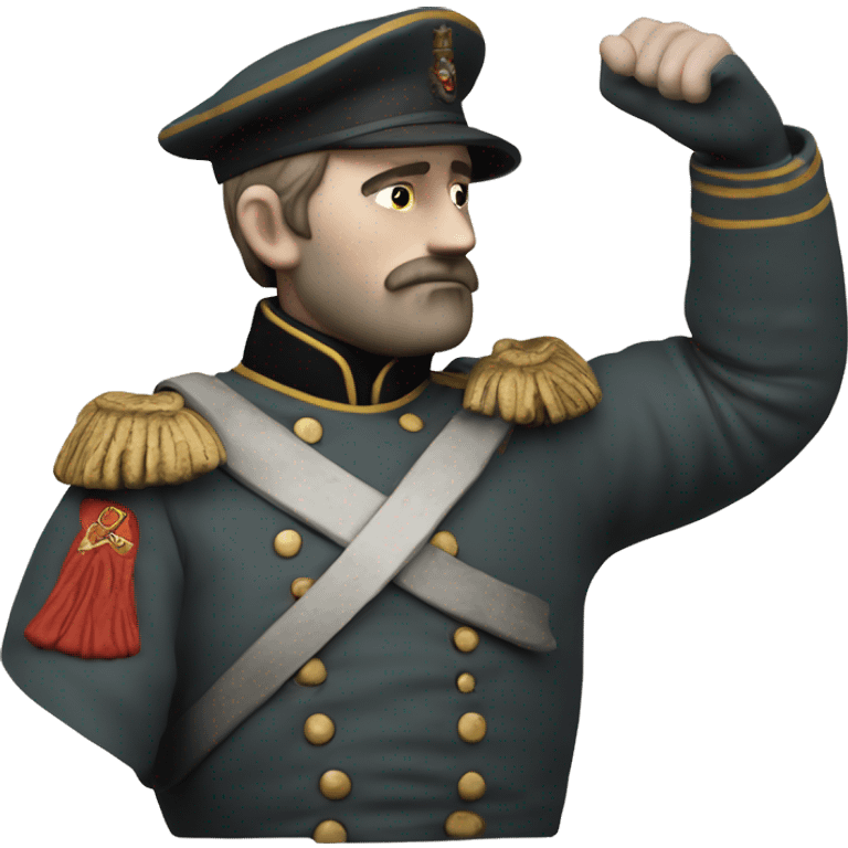 soldier in the Crimean War with a plaster cast on his arm emoji