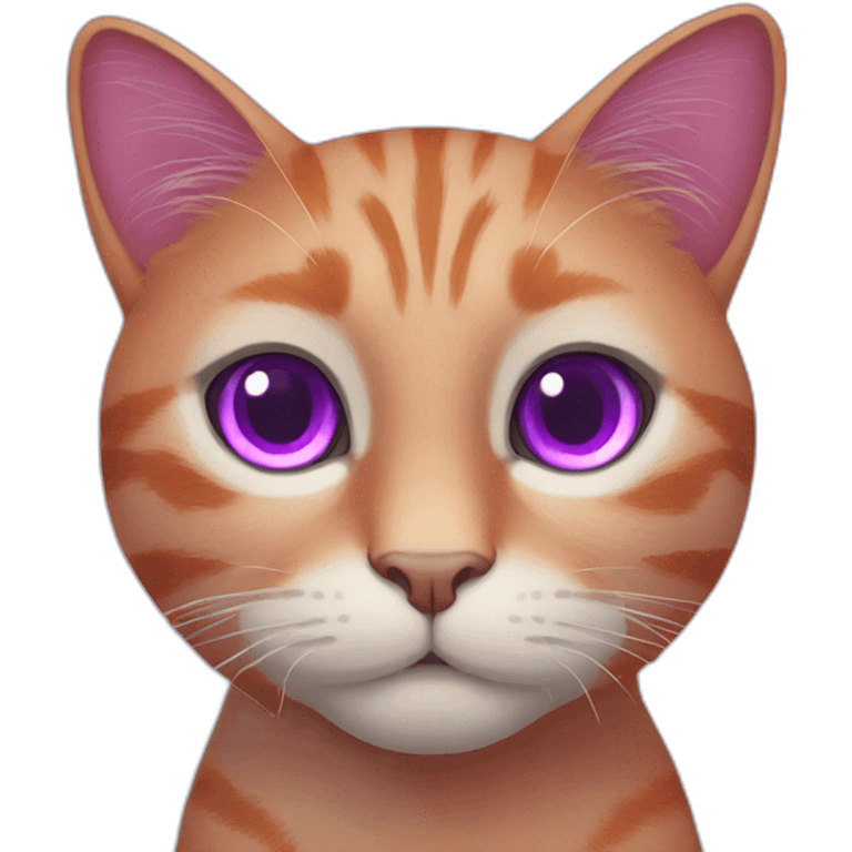 red cat purple eyes emoji