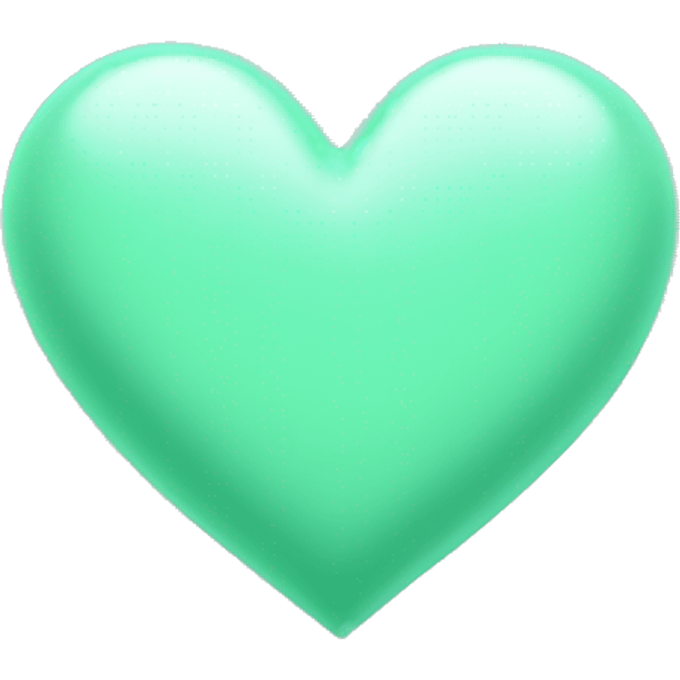 Mint green heart emoji