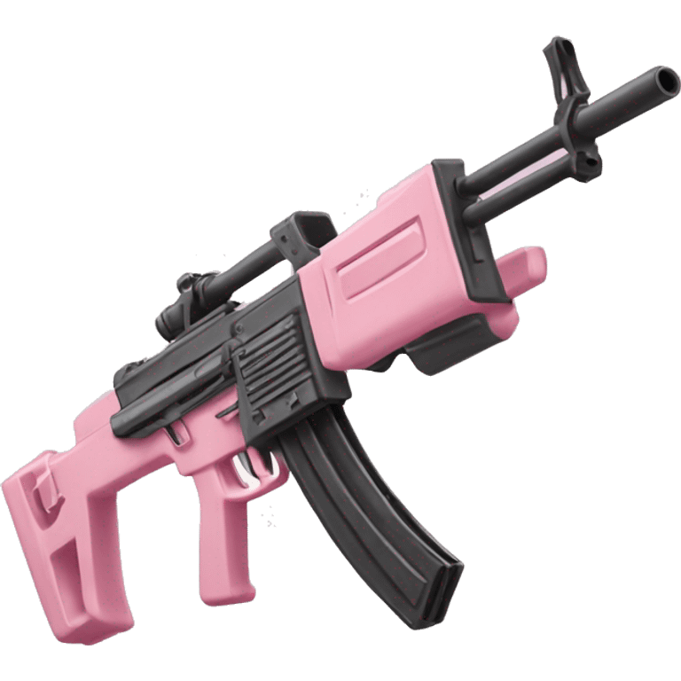 m60 machine gun, light pink, with a bow emoji