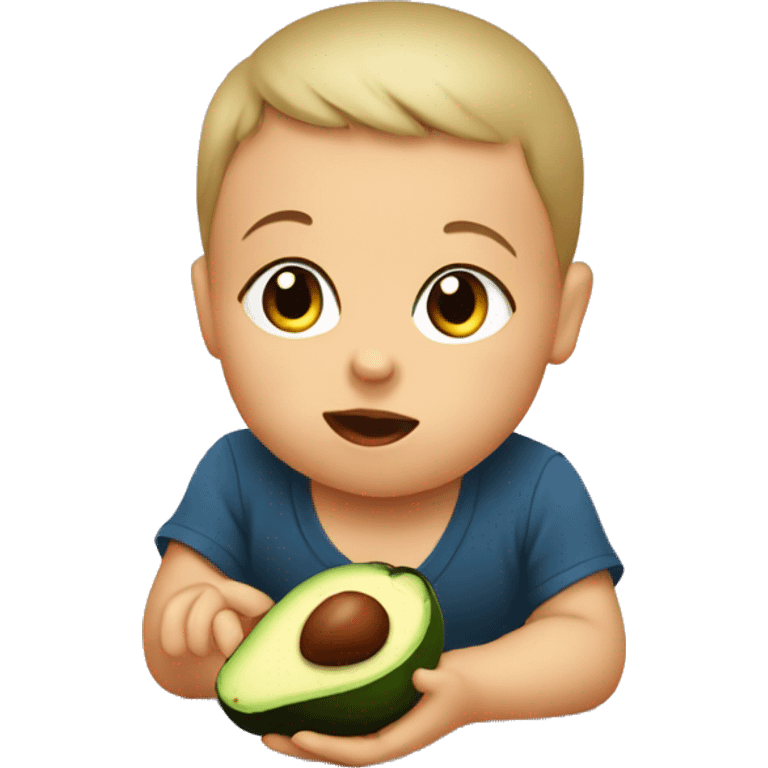 Baby eating avocado emoji