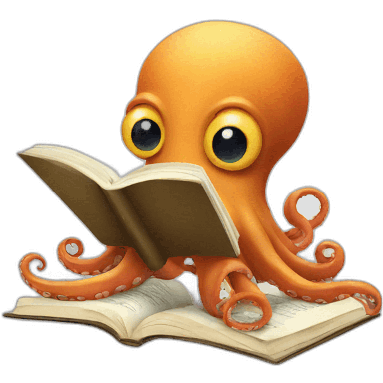 Reading octopus emoji