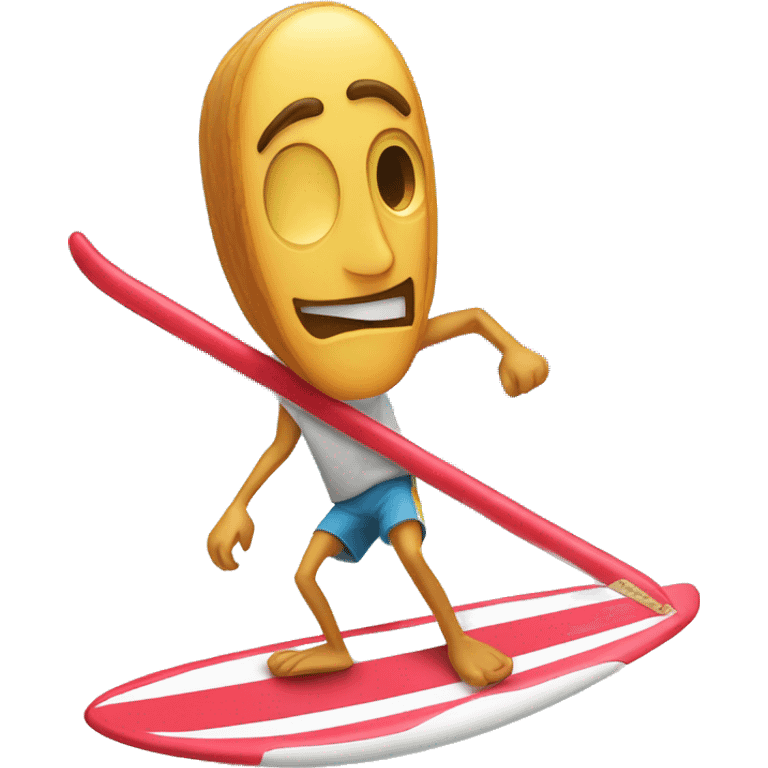 Cane sulla tavola da surf emoji