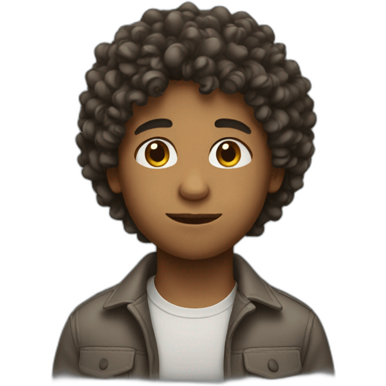 boy with curly hair emoji