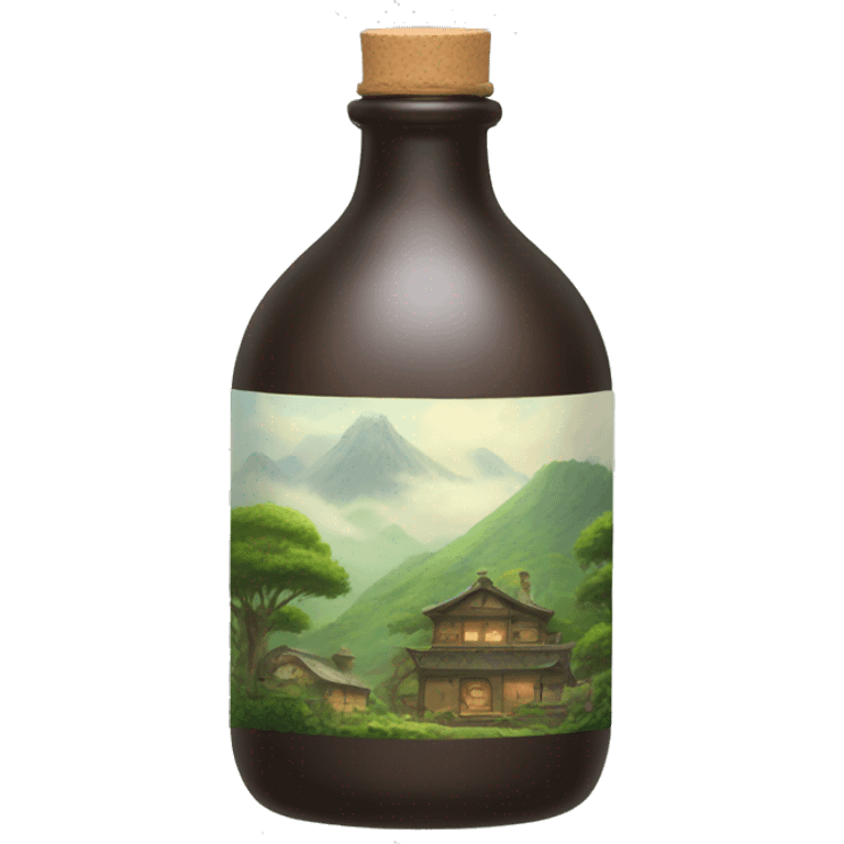 Ghibli Studio style bottle emoji