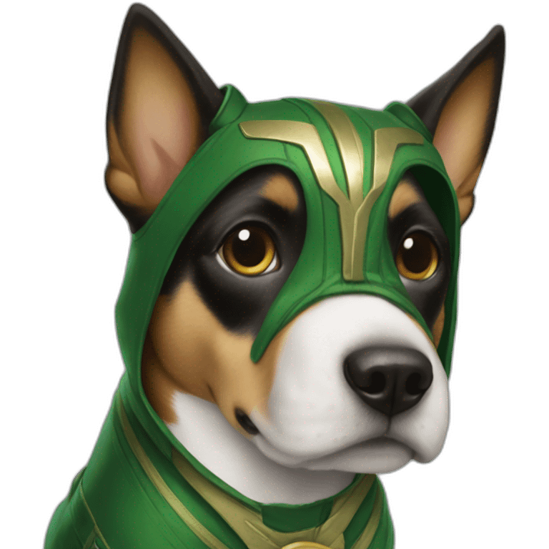 Dog in Loki costume marvel detail emoji