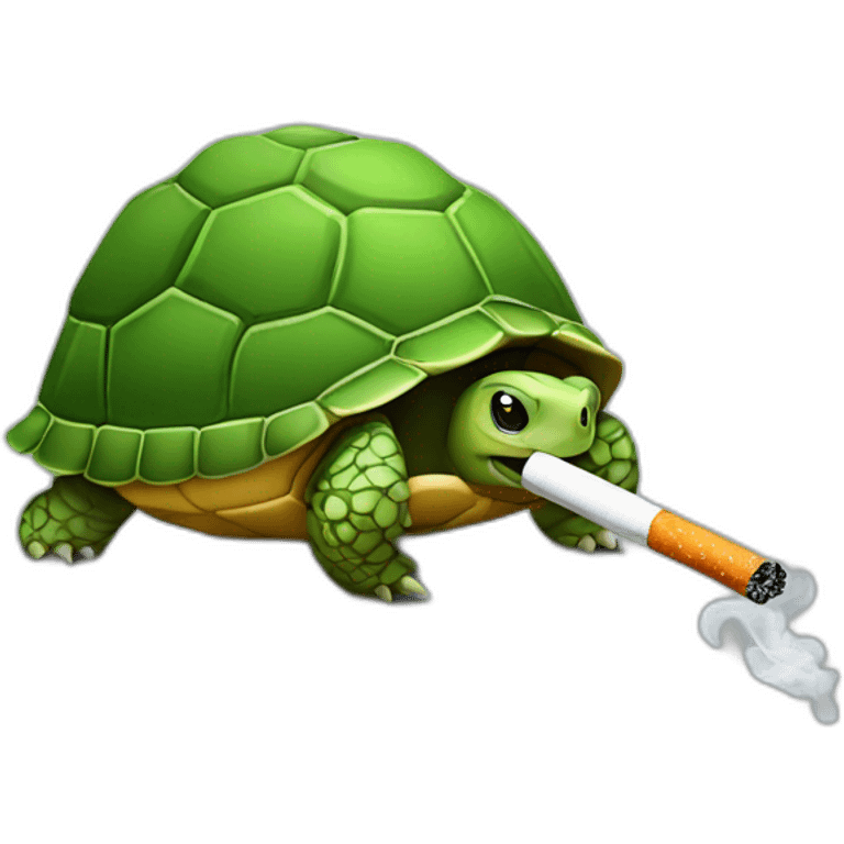 Tortue qui fumé des cigarette emoji