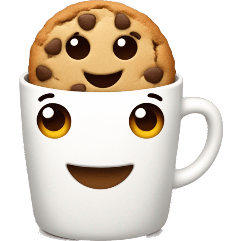 make me a cute cookie with side latte emoji