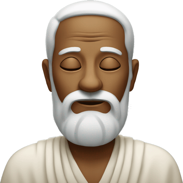 Old Yogi in deep meditation emoji