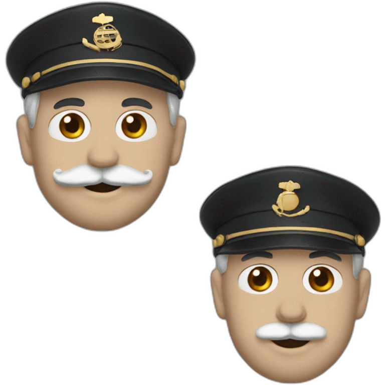 Charlie chaplin with a Marine cap emoji