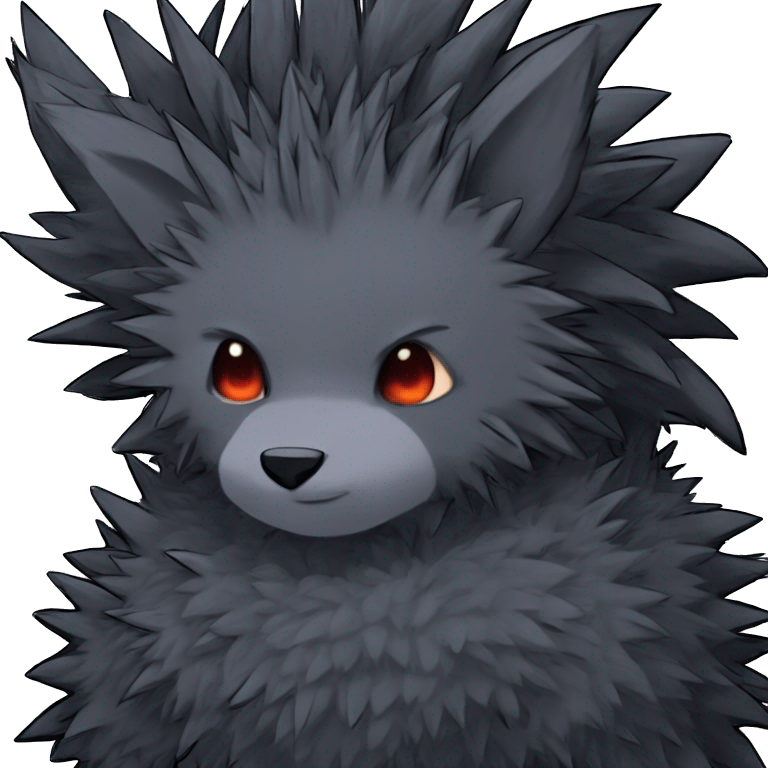 Dark Edgy Cool Fluffy Spiky FurSona Fakemon Full Body emoji