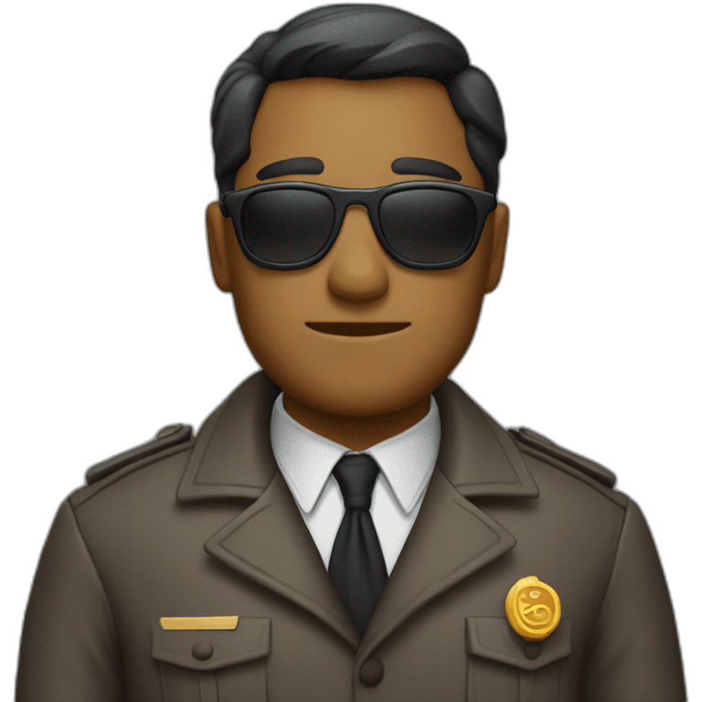 detective with popped collar and shades emoji