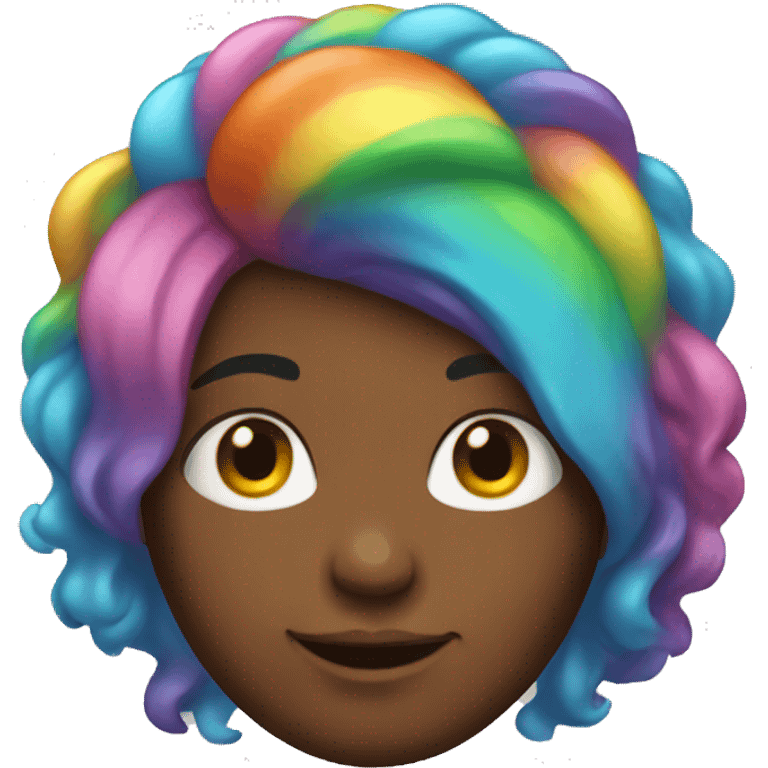 a person with rainbow hair emoji