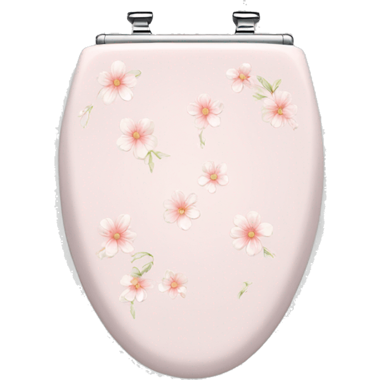 Light pink floral toilet seat  emoji