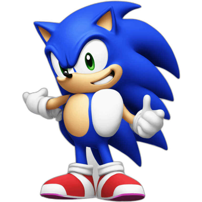 Sonic big belly emoji