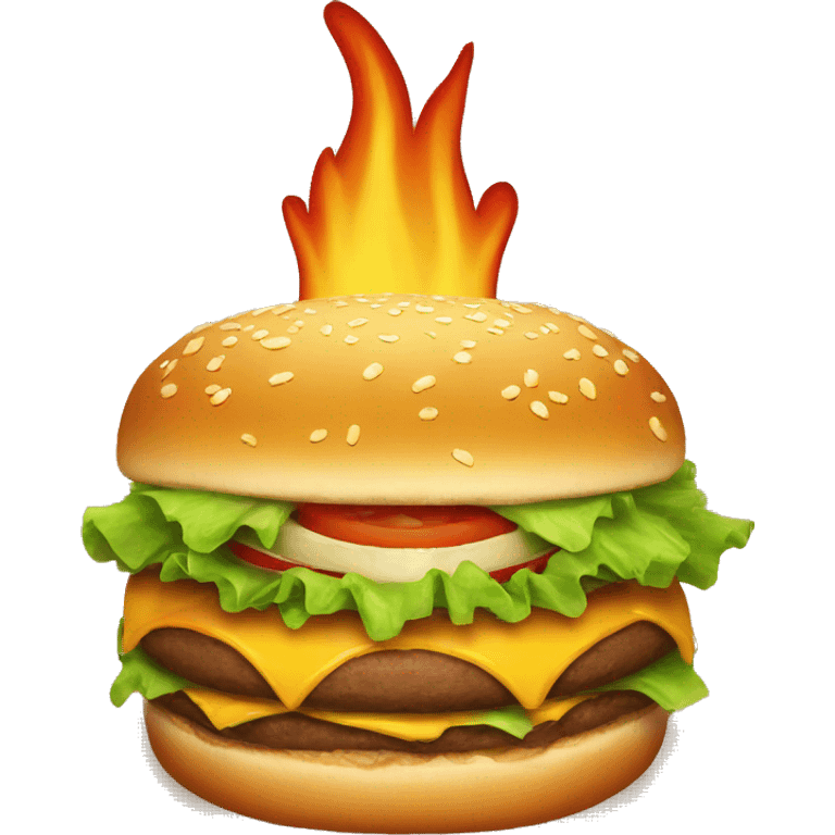 burger fire emoji