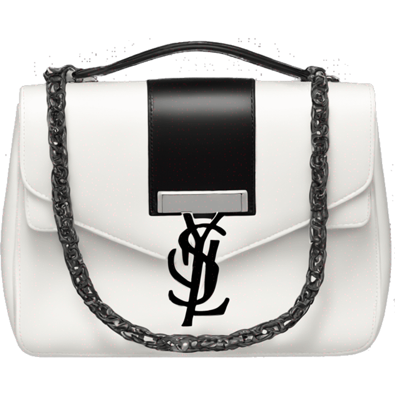 Black and white YSL bag  emoji