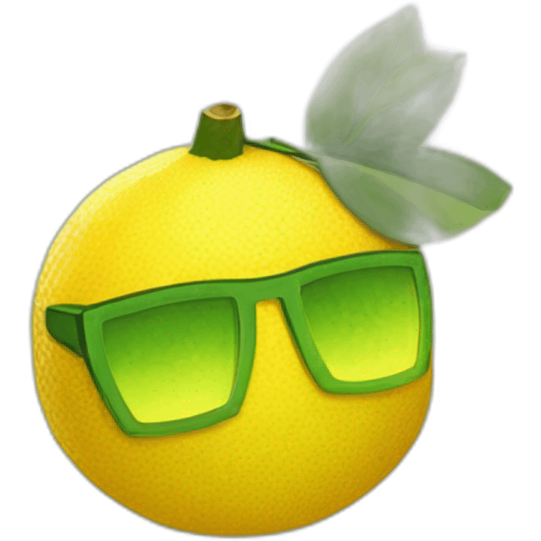 Citron minecraft qui porte des lunettes de soleil  emoji