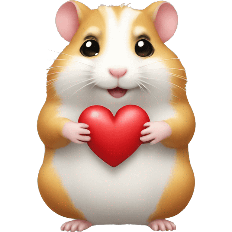 hamster with a heart emoji