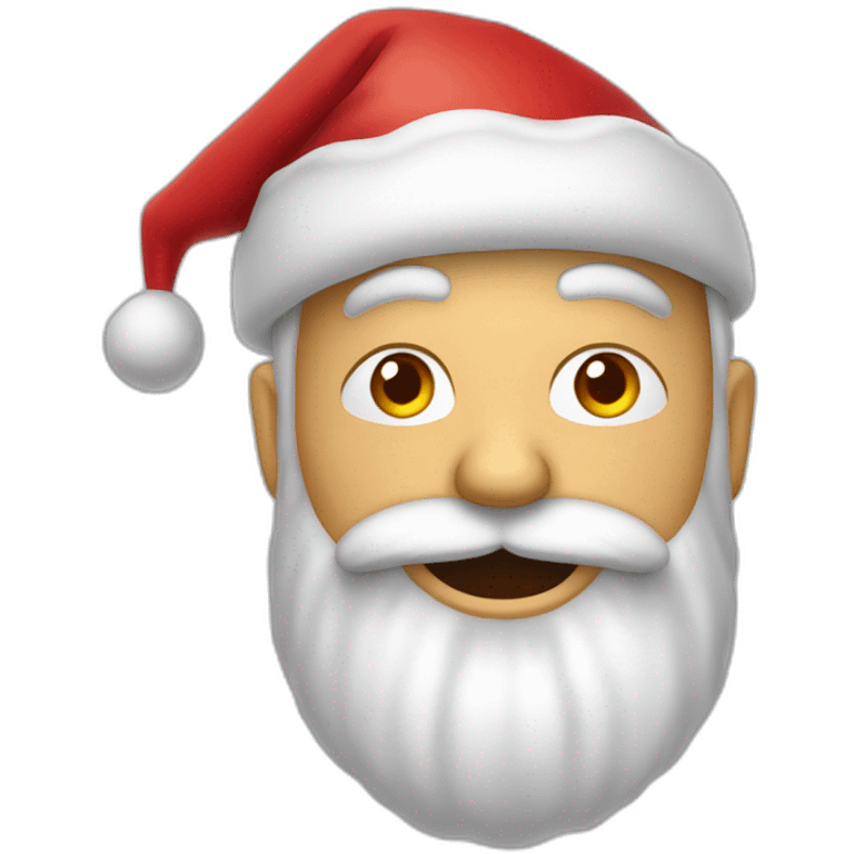 Père Noël qui boit de la bière emoji