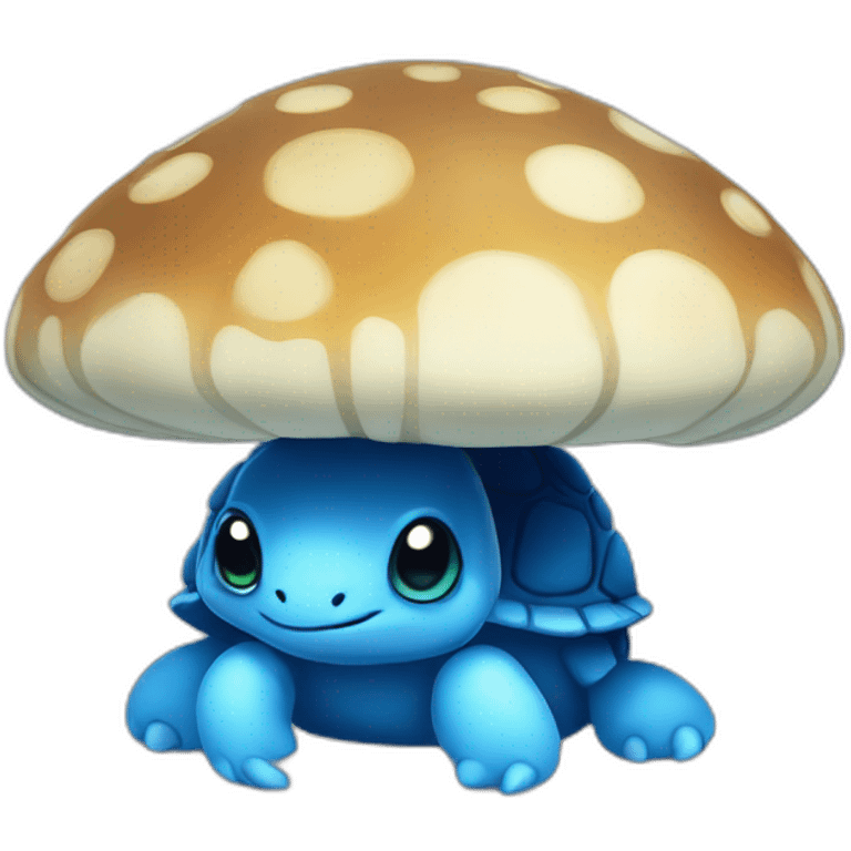 Cute blue mushroom turtle emoji