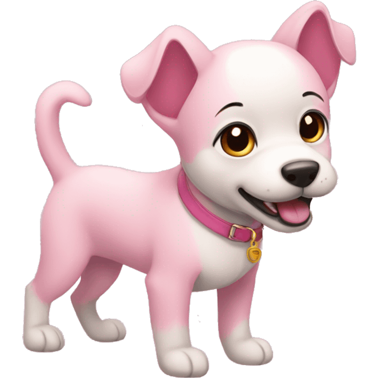 Perro rosa emoji