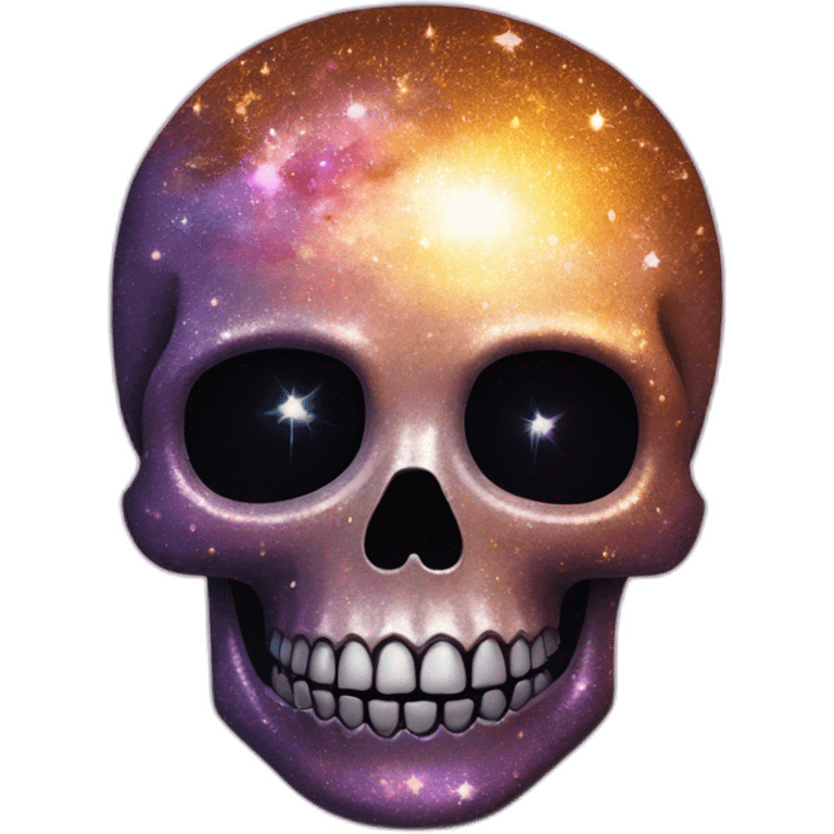 galaxy glitter skull emoji