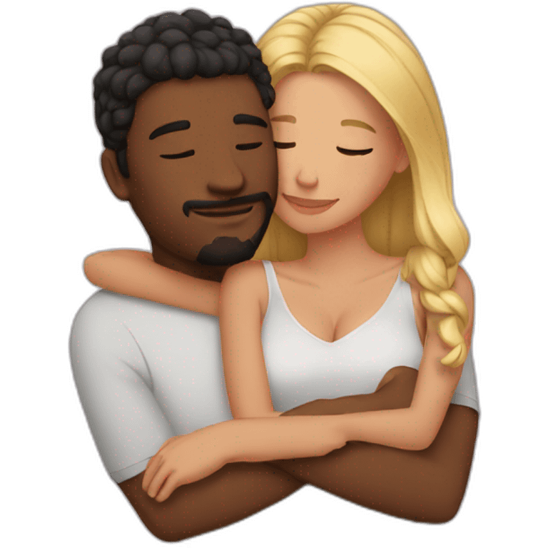 Couple cuddling emoji