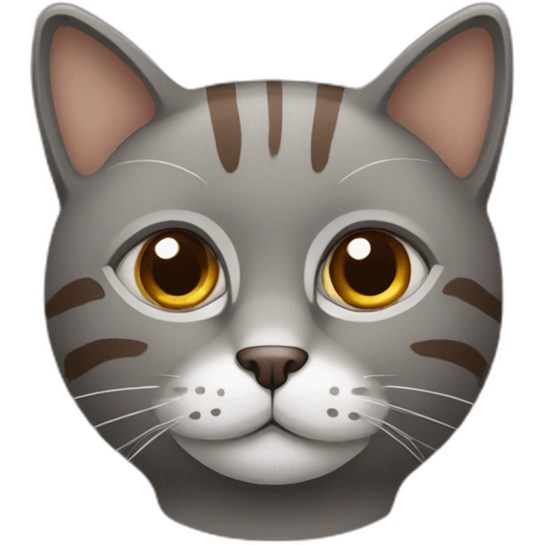 middle grey and brown cat emoji