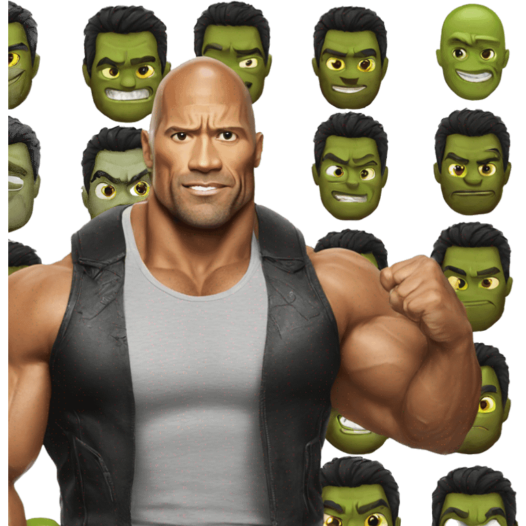 the rock was hulk emoji