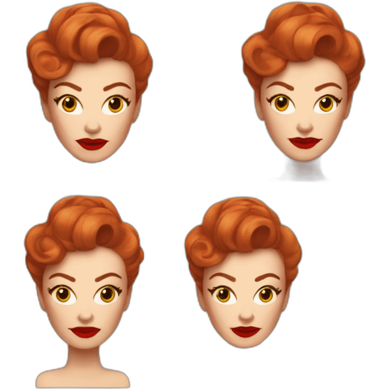 simone signoret Red head emoji